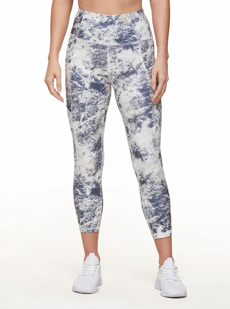 Women's Jessica Simpson Tummy Control Capris Blue Grey | WFCMN-6320