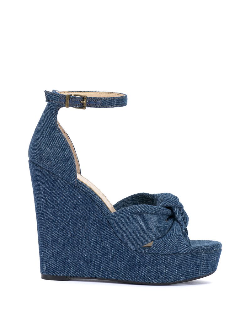 Women's Jessica Simpson Tyssie Platform Shoes Dark Wash Blue | DVPZR-8912