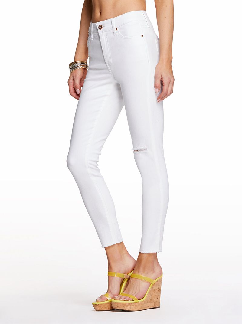 Women's Jessica Simpson Adored Ankle Sk Jeans White | MLAKH-6243