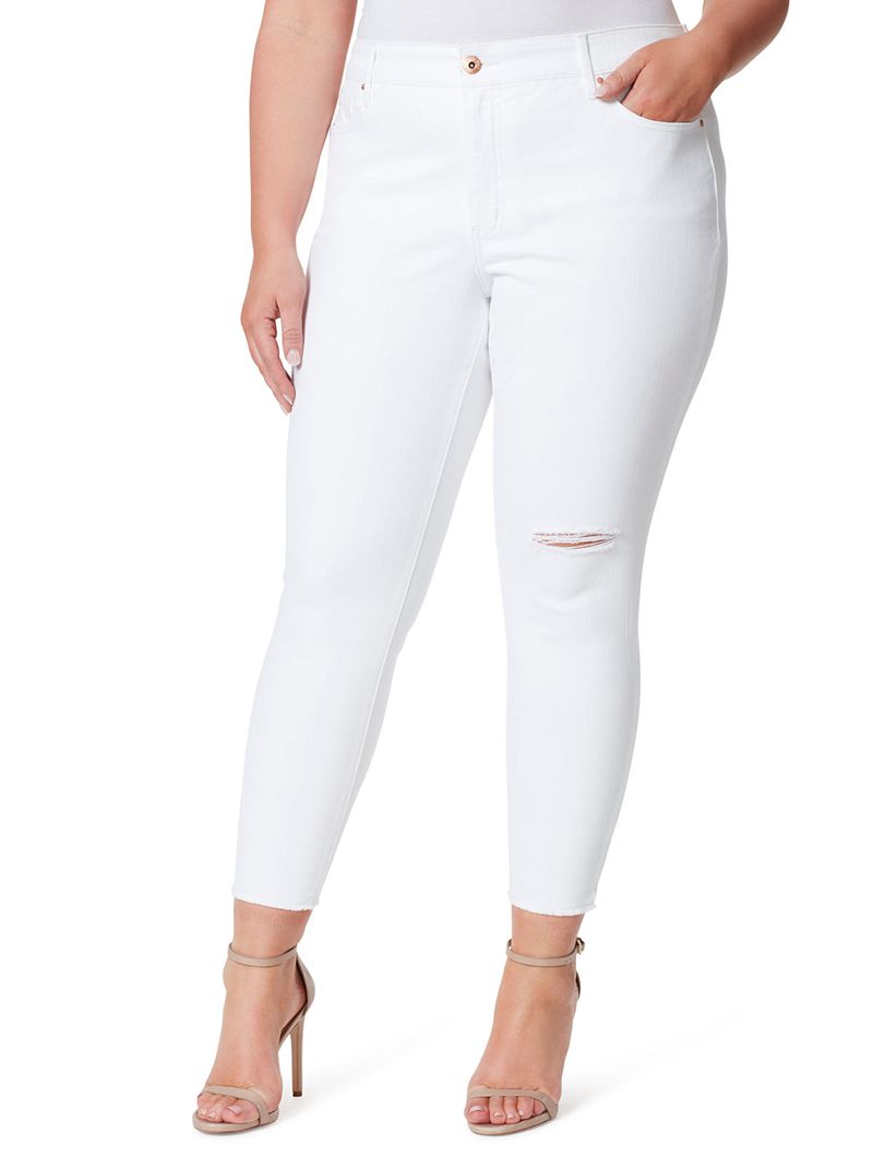 Women's Jessica Simpson Adored Ankle Sk Jeans White | MLAKH-6243