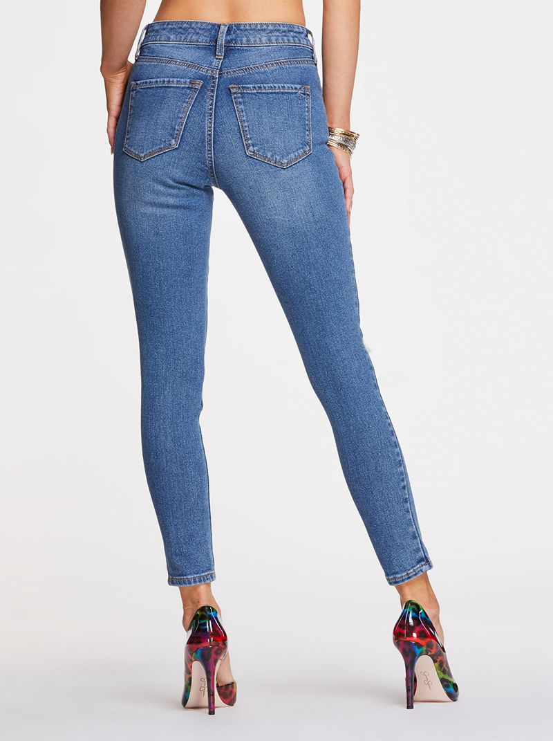 Women's Jessica Simpson Adored Ankle Sk Jeans Blue | SETMW-5710