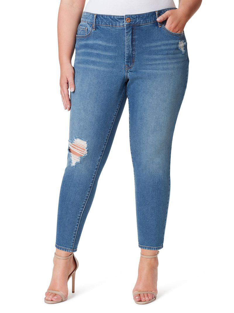 Women's Jessica Simpson Adored Ankle Sk Jeans Blue | SETMW-5710