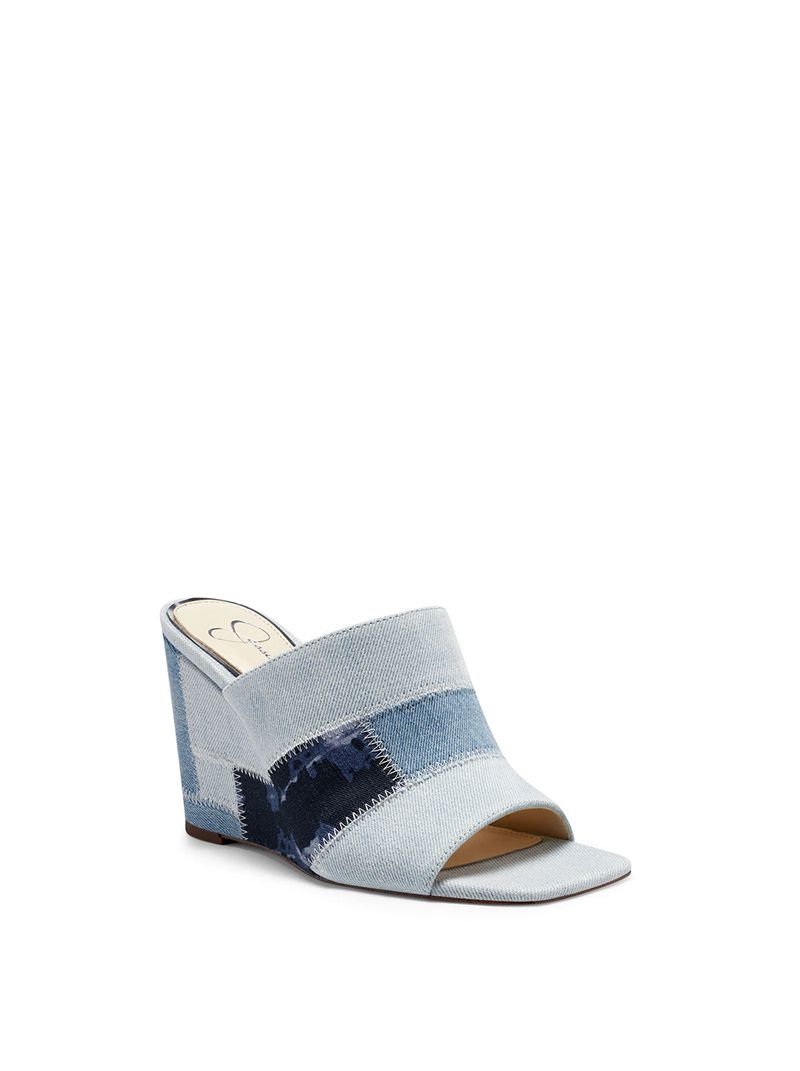 Women's Jessica Simpson Aishia Slides Light Blue | PRFLI-3457