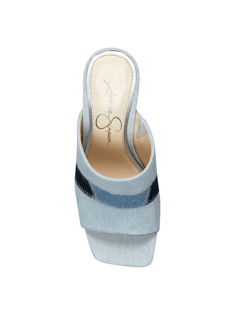 Women's Jessica Simpson Aishia Slides Light Blue | PRFLI-3457