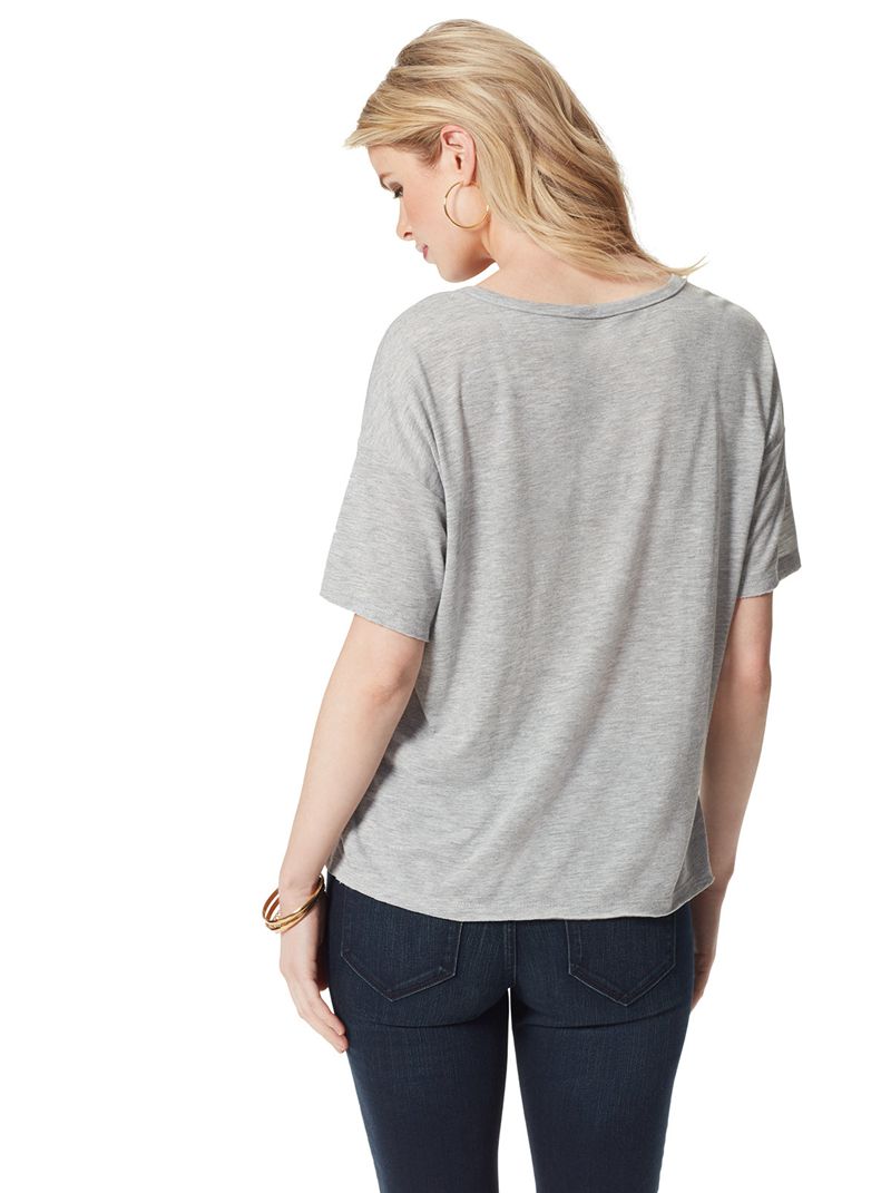 Women's Jessica Simpson Aitana T Shirts Light Grey | GAQZU-0324