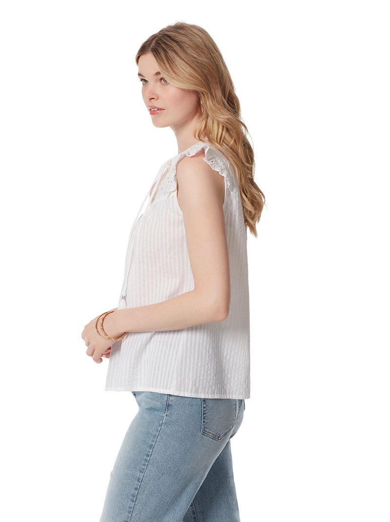 Women's Jessica Simpson Alisha Tops White | MIDOX-6120