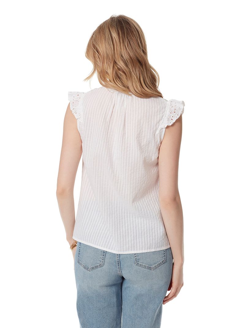 Women's Jessica Simpson Alisha Tops White | MIDOX-6120