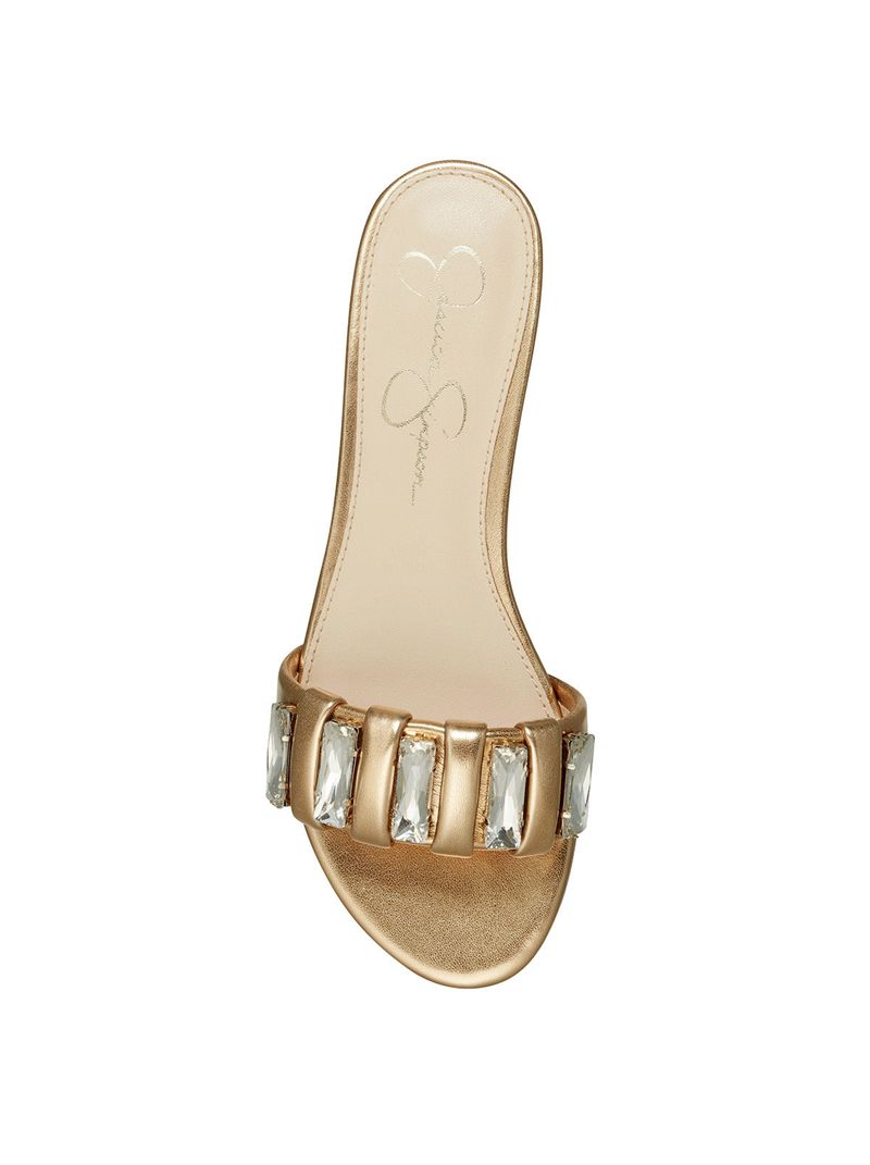 Women's Jessica Simpson Amille Flat Shoes Gold | ZICPK-7263