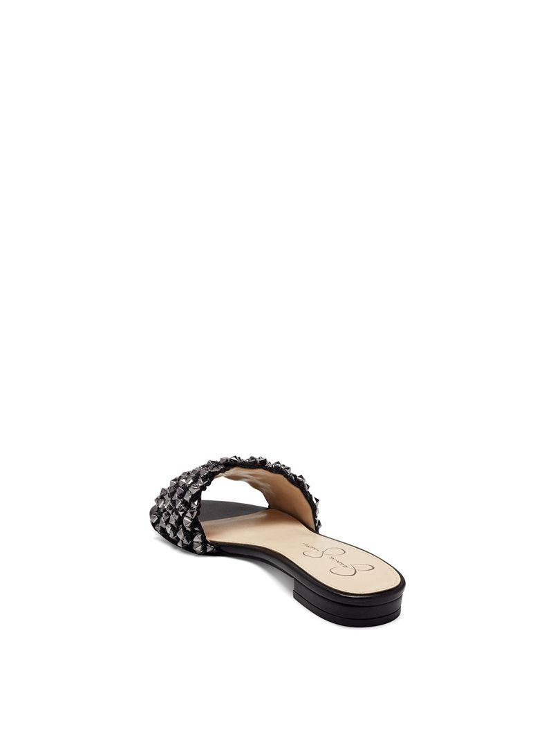 Women's Jessica Simpson Aprio Flat Shoes Black | DISQR-7014