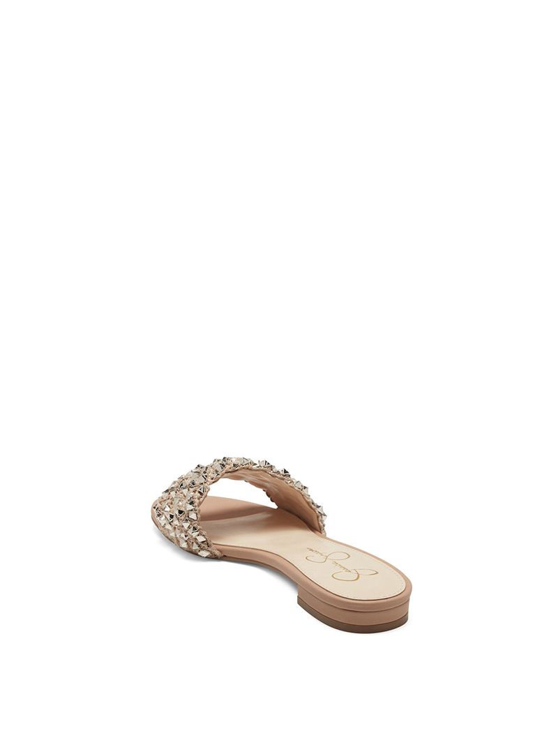 Women's Jessica Simpson Aprio Flat Shoes Beige | ZNGVX-4872