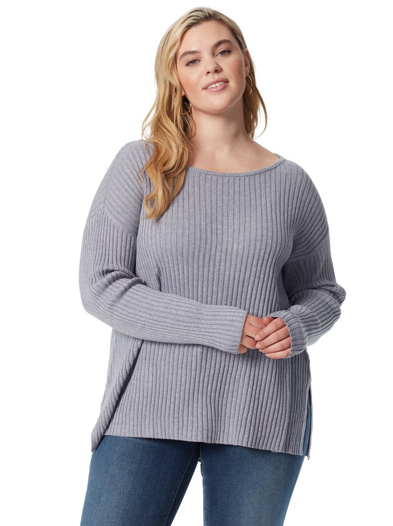 Women's Jessica Simpson Arlette Sweaters Grey | DXFWN-7351