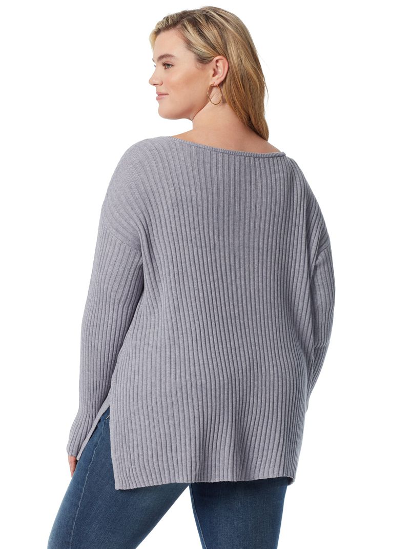 Women's Jessica Simpson Arlette Sweaters Grey | DXFWN-7351