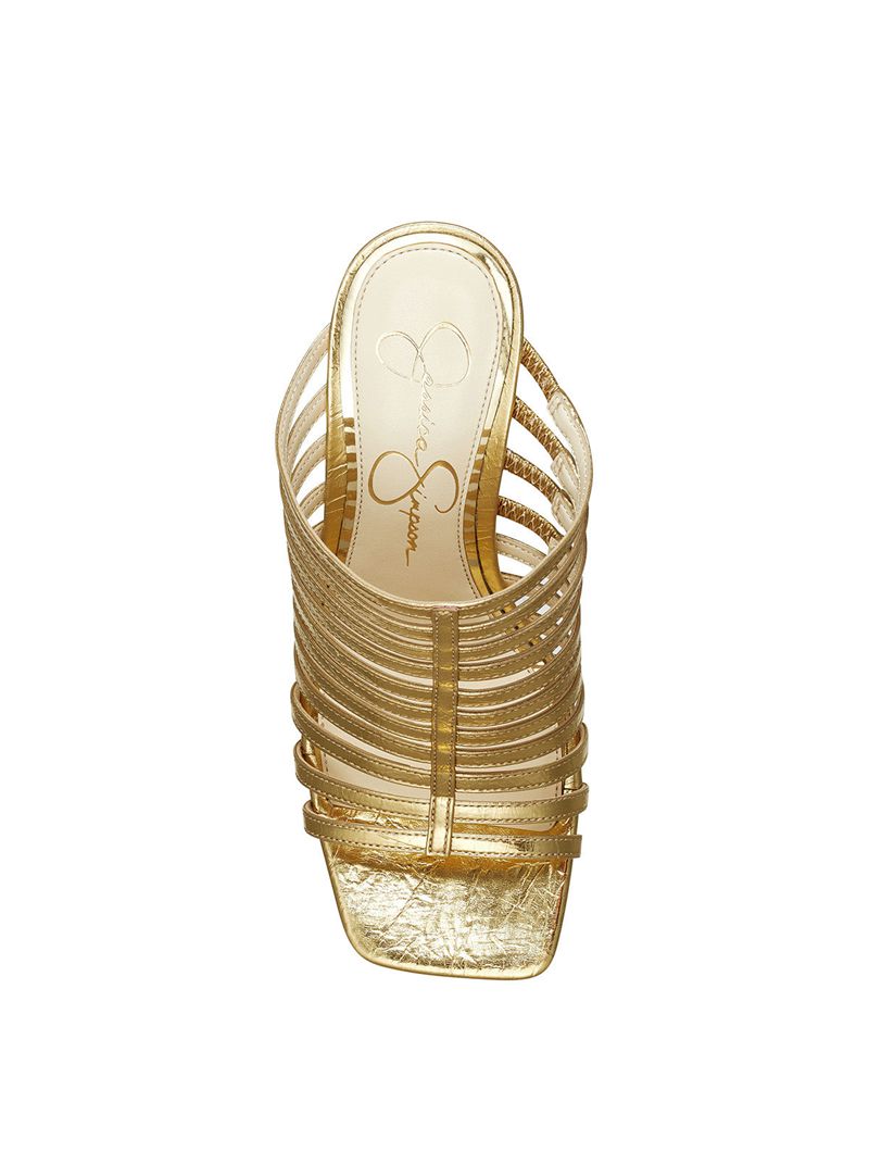 Women's Jessica Simpson Arriya Sandals Gold | AJLXW-3217