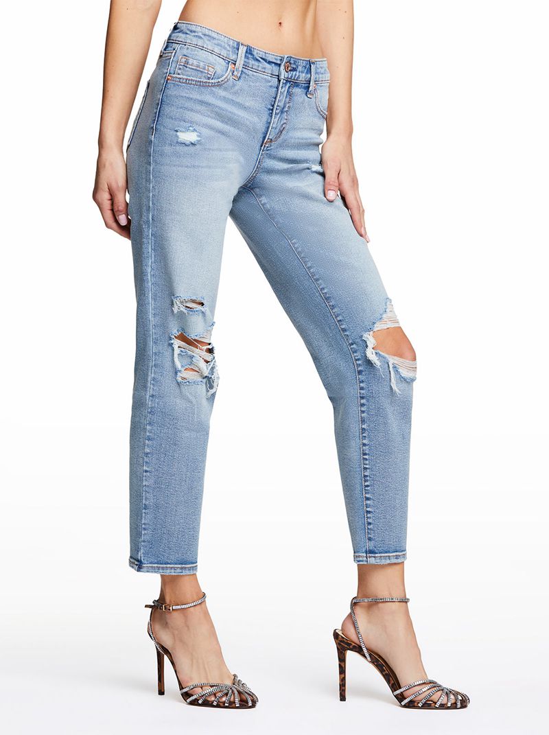 Women's Jessica Simpson Arrow Straight Ankle Jeans Blue | FDNVZ-2135