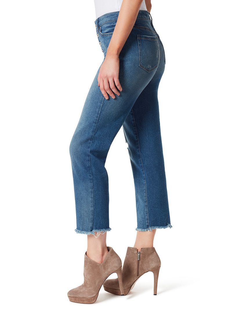 Women's Jessica Simpson Arrow Straight Ankle Jeans Blue | KTVRI-6248