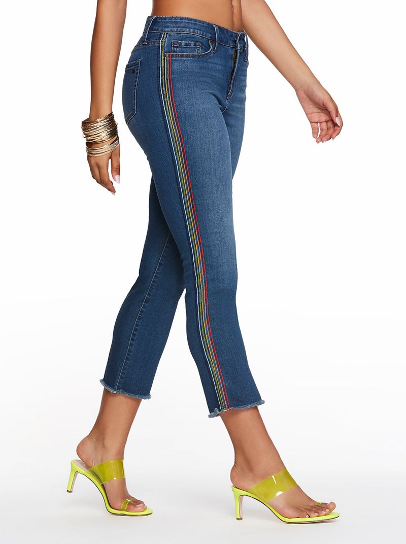 Women's Jessica Simpson Arrow Straight Ankle Jeans Blue | QDLHC-9410