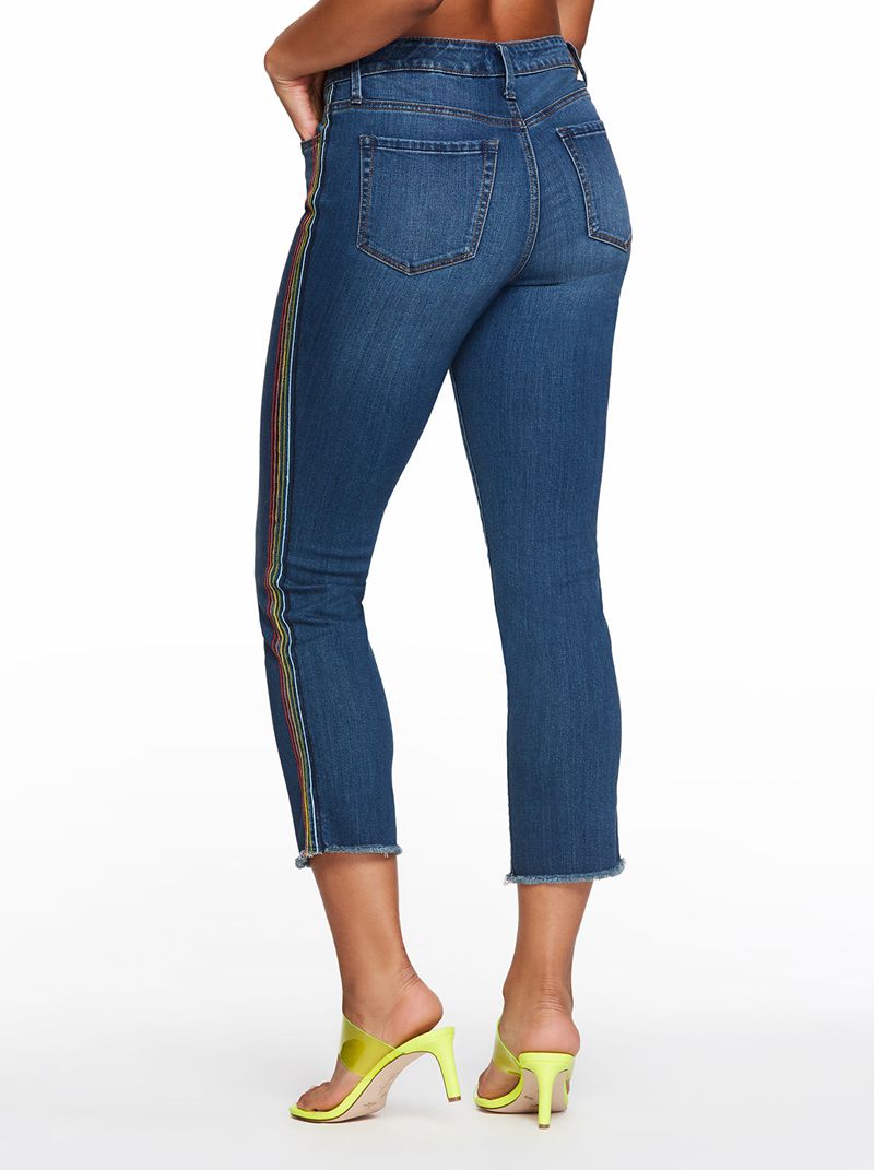 Women's Jessica Simpson Arrow Straight Ankle Jeans Blue | QDLHC-9410