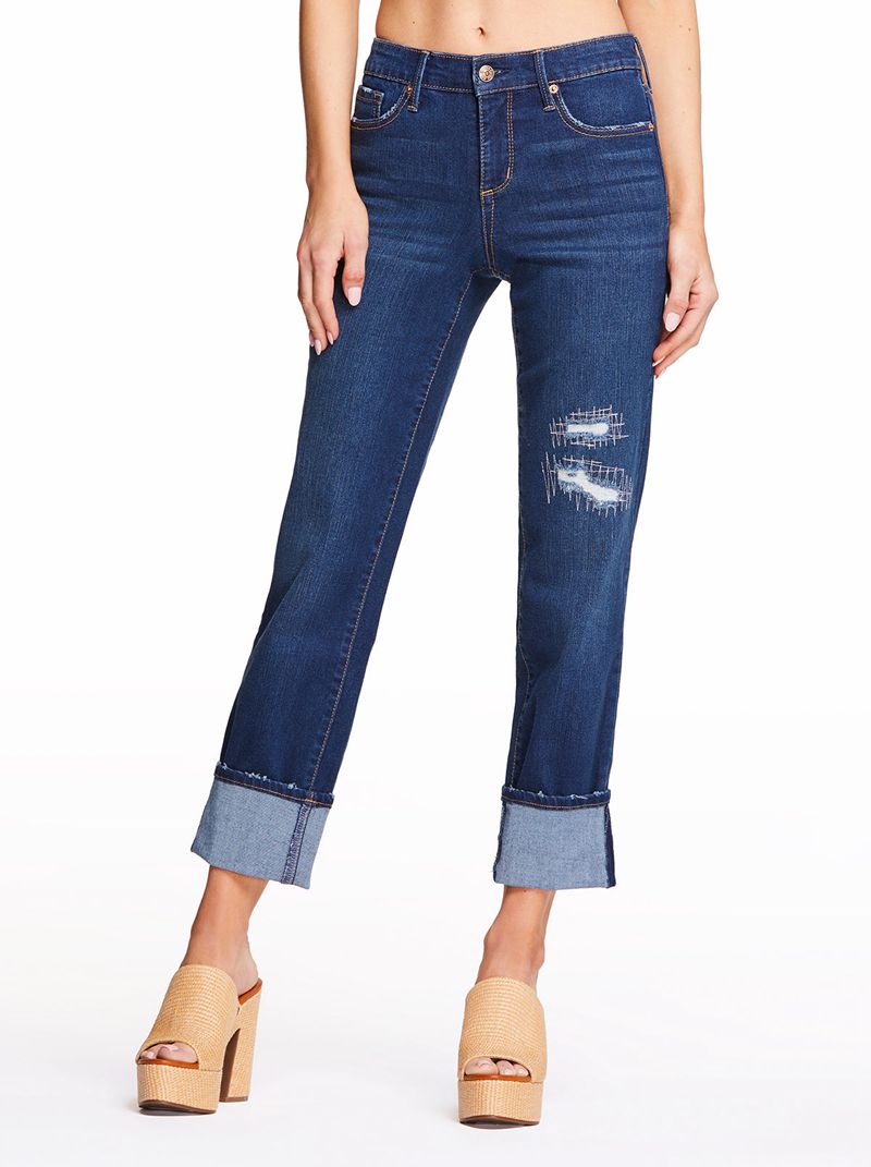 Women's Jessica Simpson Arrow Straight Ankle Jeans Blue | RKTBD-2839