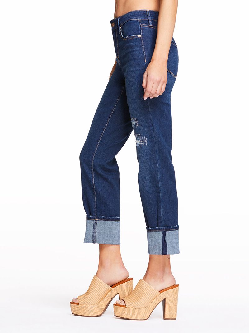 Women's Jessica Simpson Arrow Straight Ankle Jeans Blue | RKTBD-2839