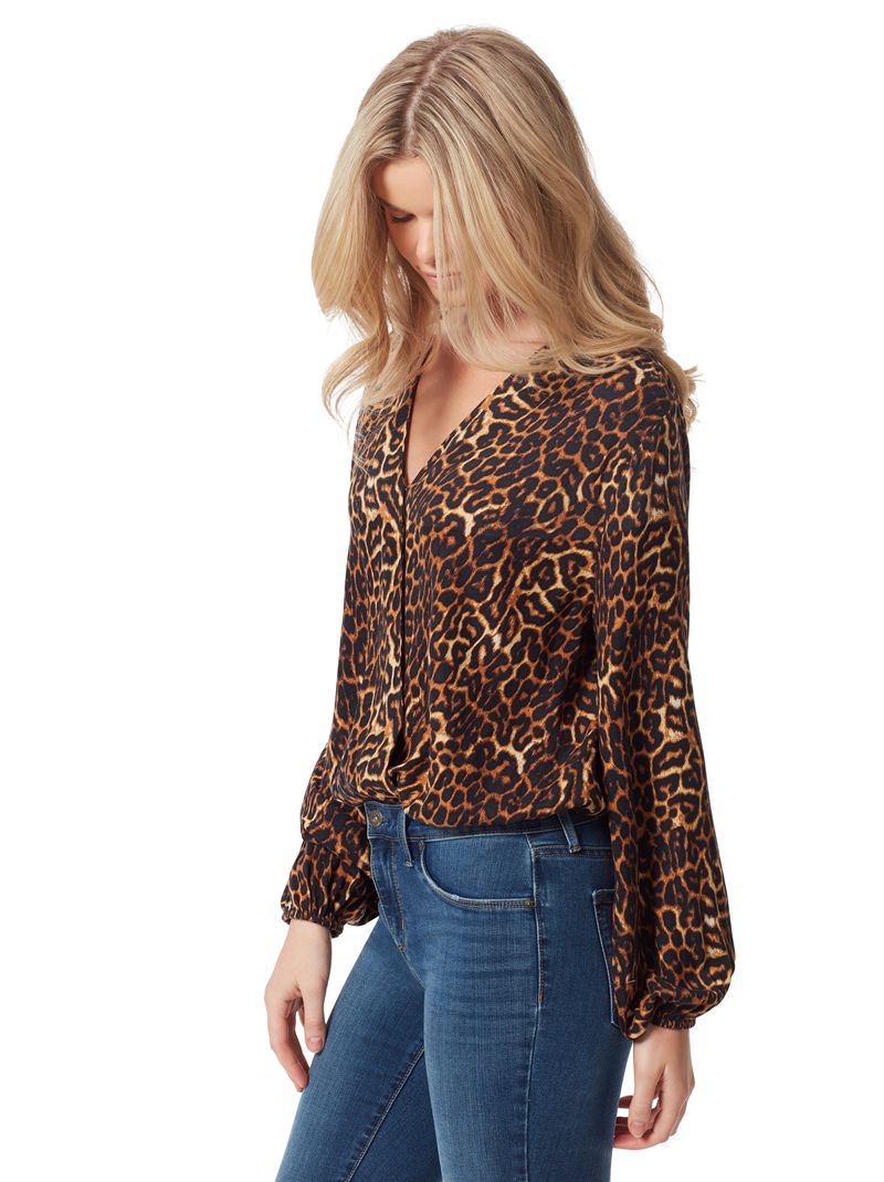 Women's Jessica Simpson Arya Tops Leopard | RWYBA-8013