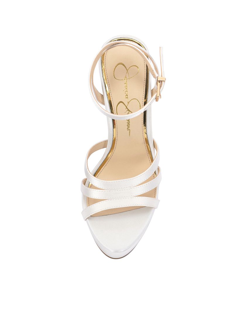 Women's Jessica Simpson Bal Platform Shoes White | HQNZO-5704