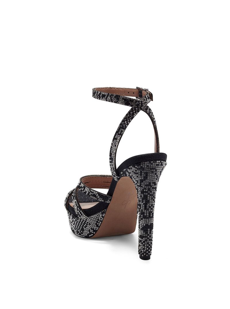 Women's Jessica Simpson Bal Sandals Black Snake | CABWU-2305