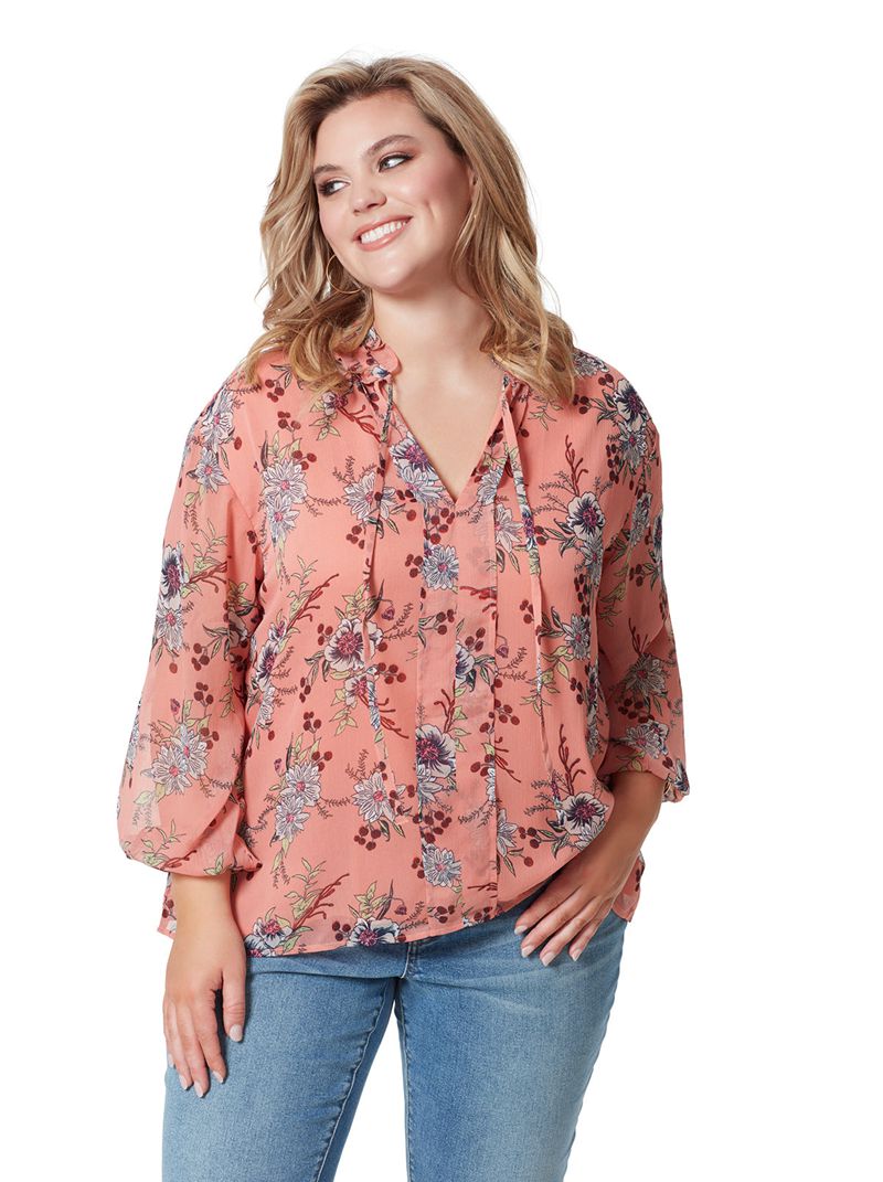 Women's Jessica Simpson Celeste Tops Brown | ZWROA-0472