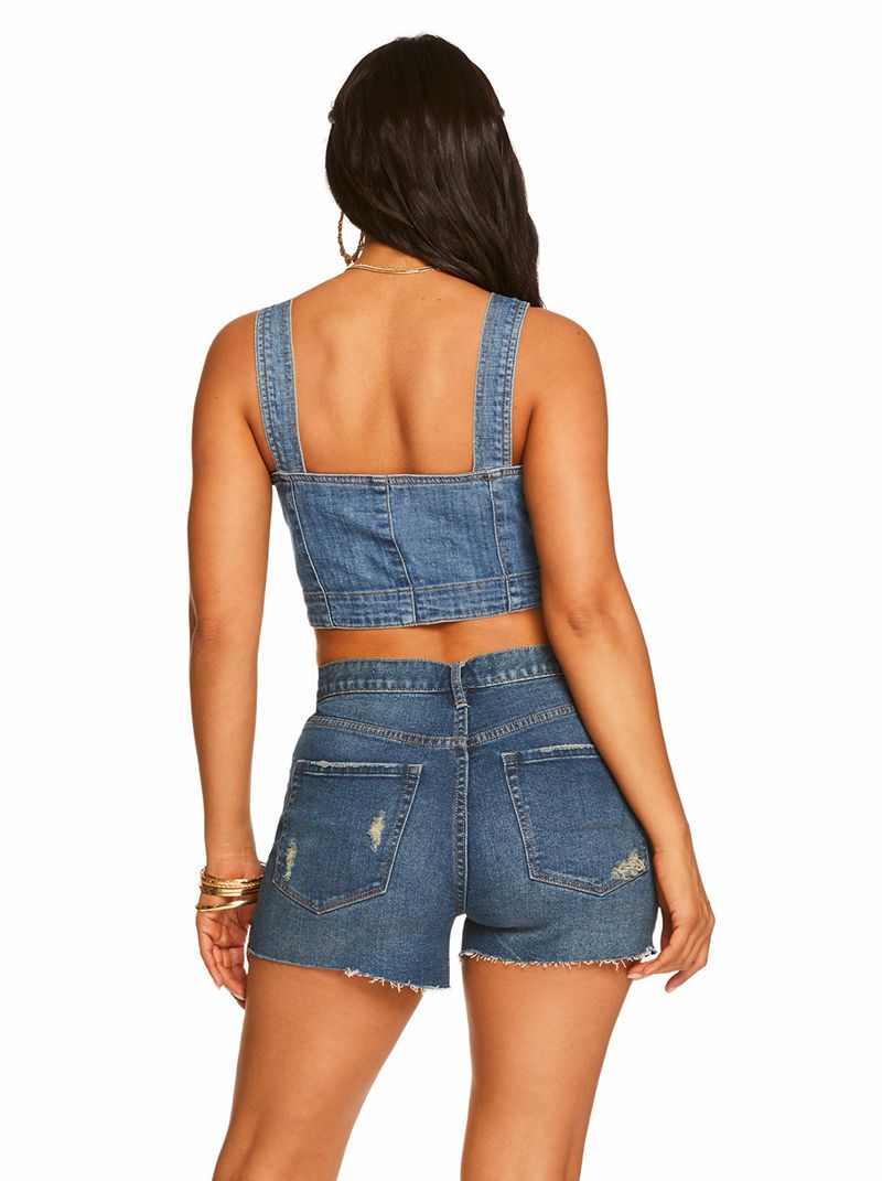 Women's Jessica Simpson Clara Bustier Jeans Blue | MUOGL-7261