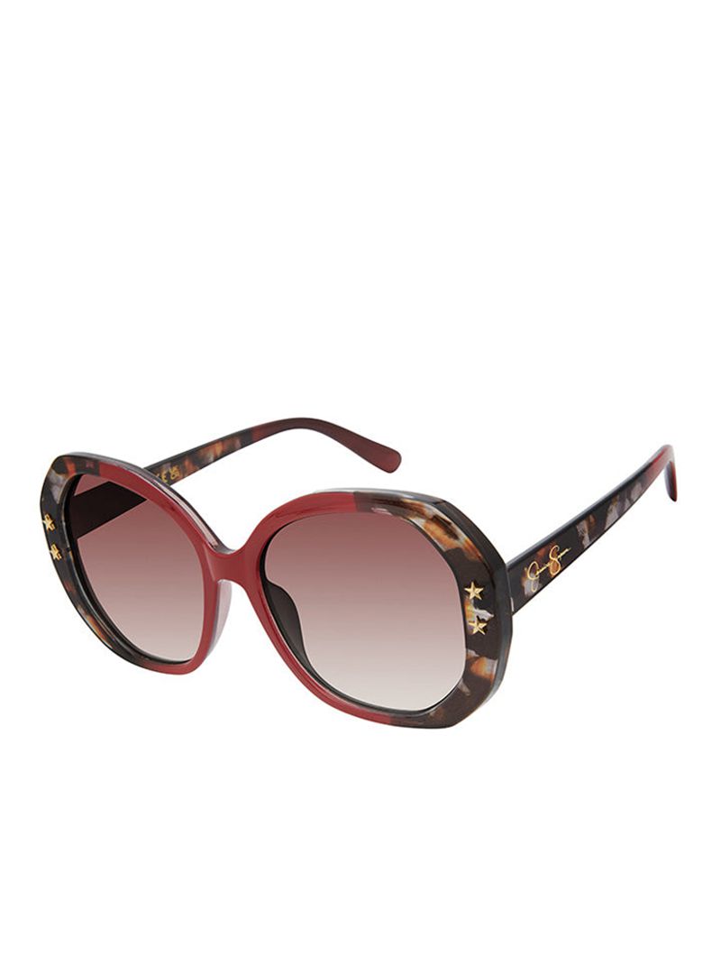 Women's Jessica Simpson Classic Jackie-O Oval Sunglasses Red | UCFDL-5479