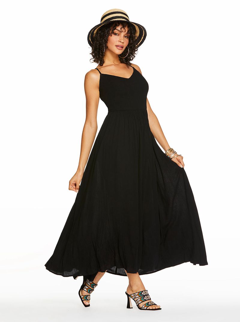 Women's Jessica Simpson Clia Cami Dress Black | QVLGD-5610