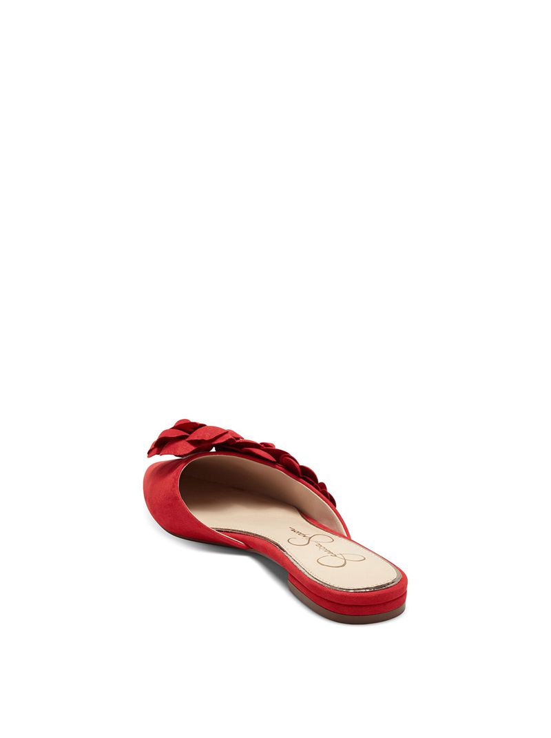 Women's Jessica Simpson Cymia Flat Shoes Red | CVJME-1576