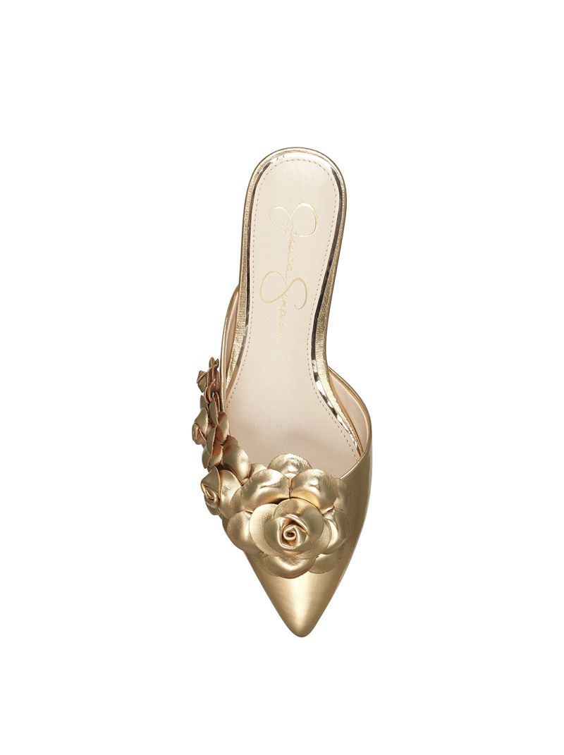 Women's Jessica Simpson Cymia Flat Shoes Light Gold | RINCP-6189