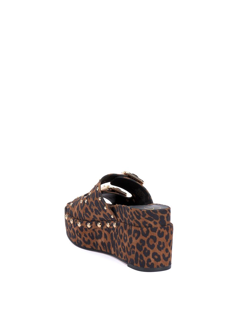 Women's Jessica Simpson Cyriss Slides Beige Leopard | CBTDQ-5013