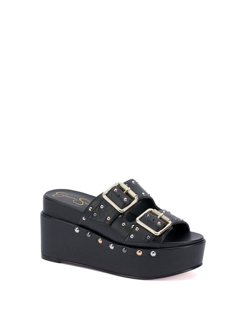 Women's Jessica Simpson Cyriss Slides Black | JLTDI-5493