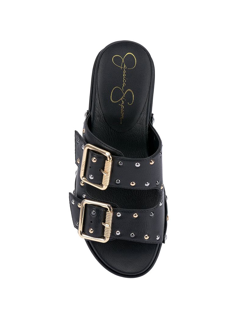 Women's Jessica Simpson Cyriss Slides Black | JLTDI-5493