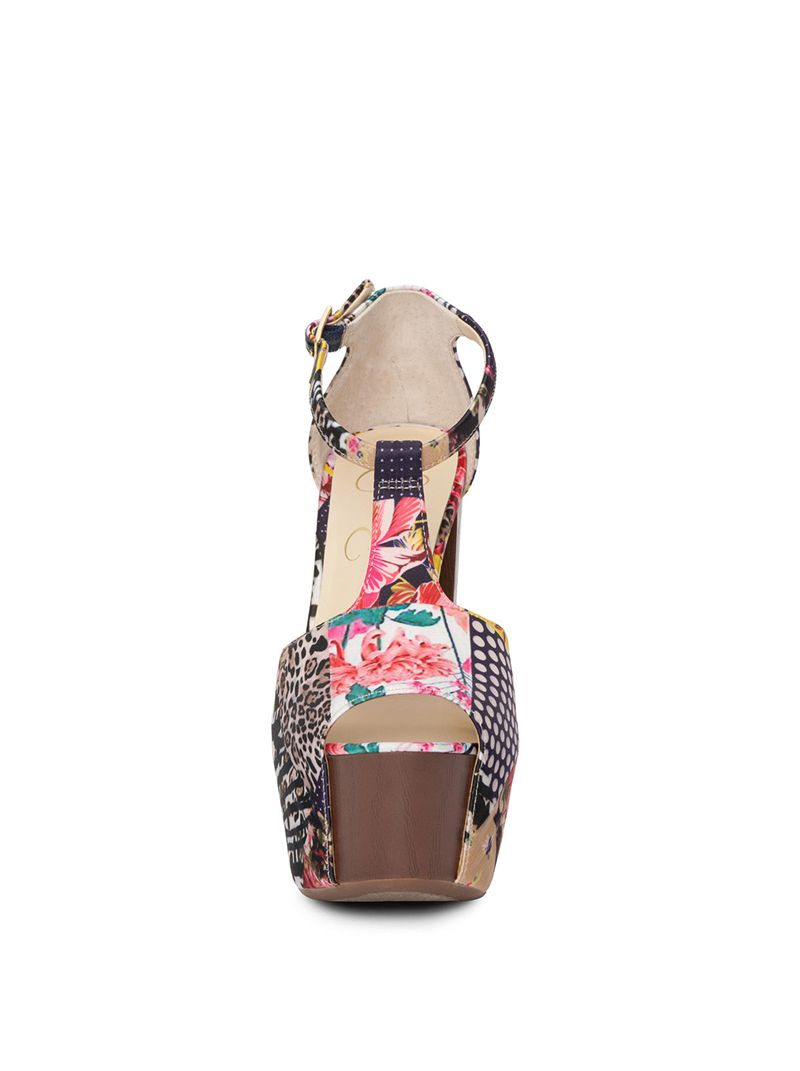 Women's Jessica Simpson Dany T-Strap Platform Shoes Multicolor | DONUL-8714