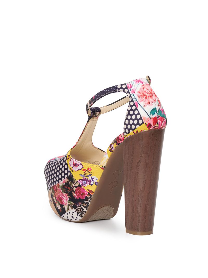 Women's Jessica Simpson Dany T-Strap Platform Shoes Multicolor | DONUL-8714