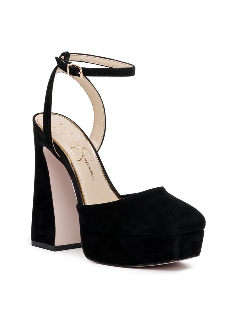 Women's Jessica Simpson Deirae Platform Shoes Black | GXRST-4893