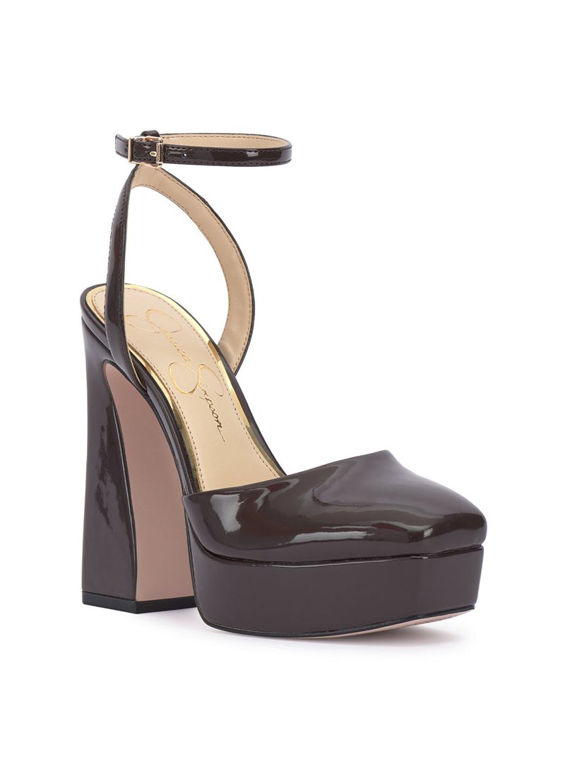 Women's Jessica Simpson Deirae Platform Shoes Chocolate | RPITQ-8967