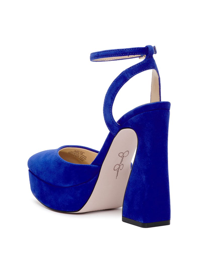 Women's Jessica Simpson Deirae Platform Shoes Blue | UKRWI-3058