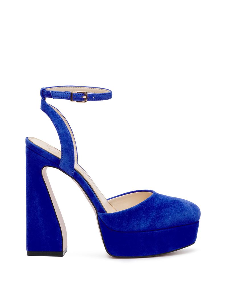 Women\'s Jessica Simpson Deirae Platform Shoes Blue | UKRWI-3058