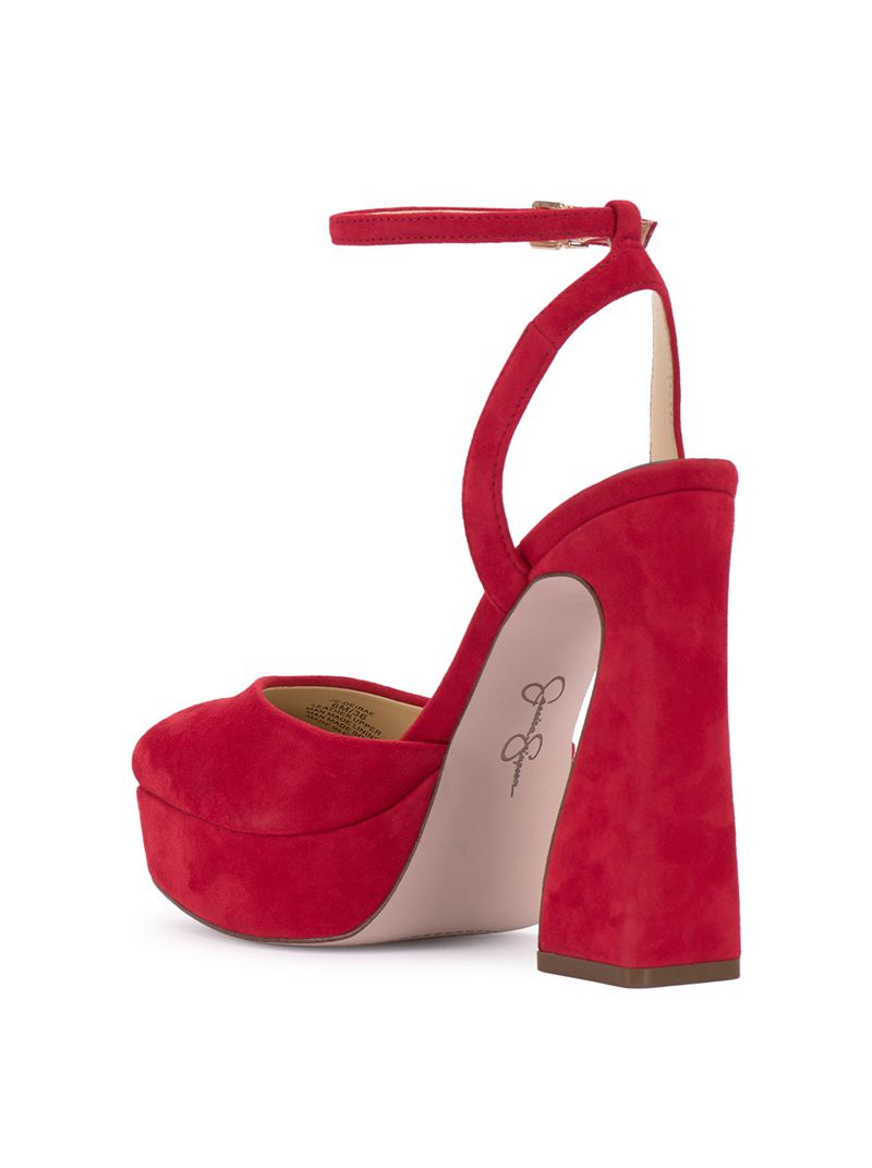 Women's Jessica Simpson Deirae Platform Shoes Red | XZMPL-3892