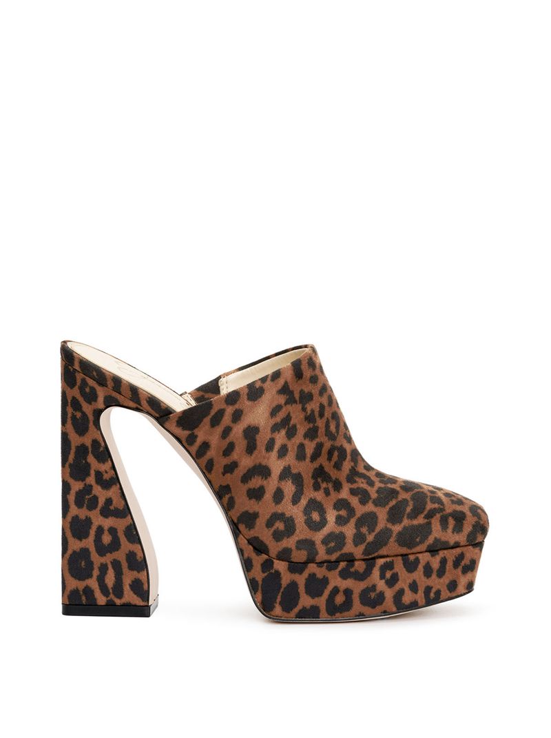 Women\'s Jessica Simpson Denima Platform Shoes Beige Leopard | EXRWK-4019