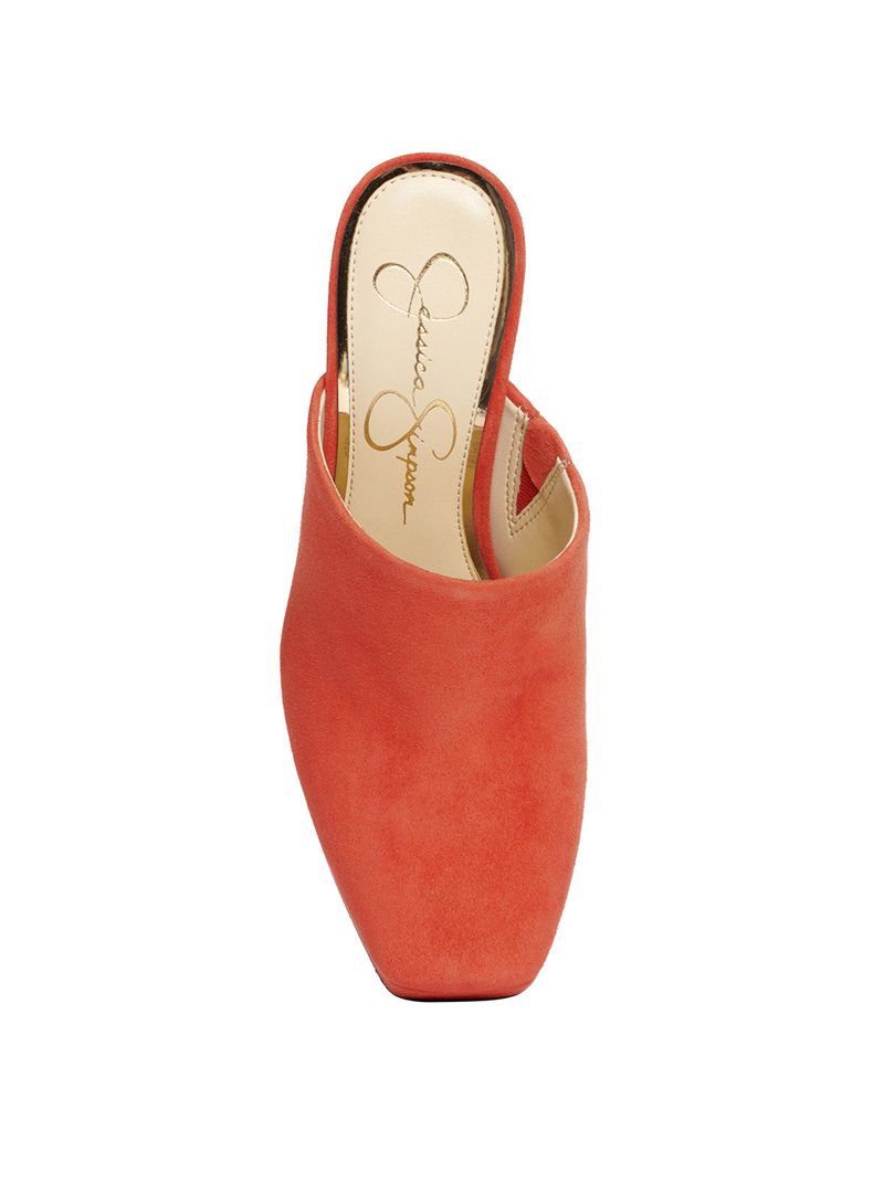 Women's Jessica Simpson Denima Slides Orange | JANYE-6895