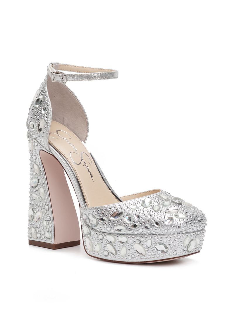 Women's Jessica Simpson Dreama Platform Shoes White | ALQIK-9436