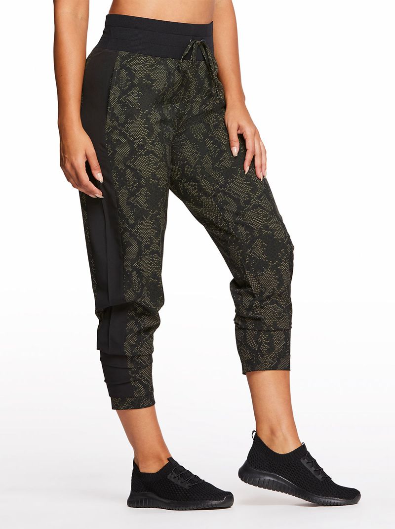 Women's Jessica Simpson Ella Woven Jogger Bottoms Snake | ELBYO-0634