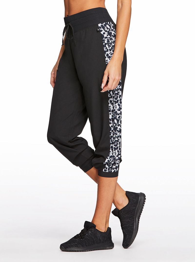 Women's Jessica Simpson Ella Woven Jogger Loungewear Black | GNLHD-6035