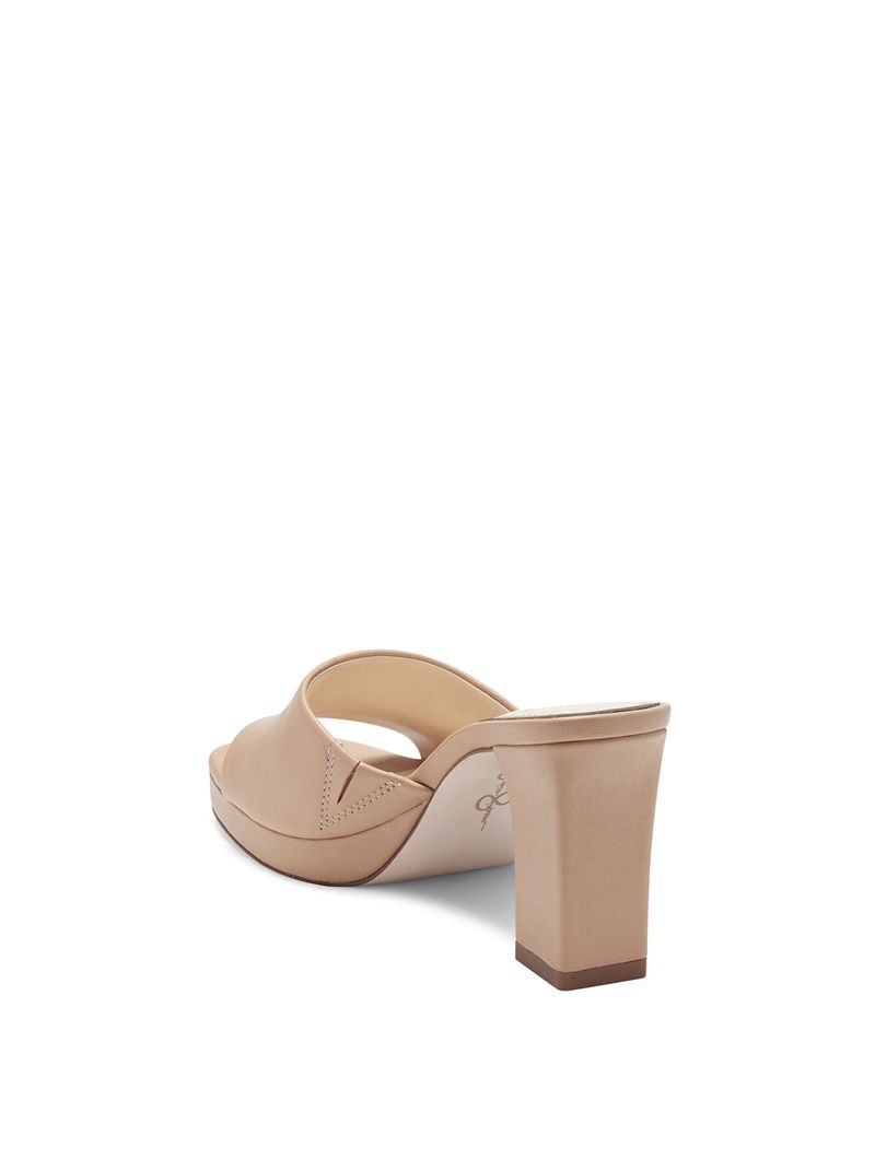 Women's Jessica Simpson Elyzza Slides Beige | WECAT-5968