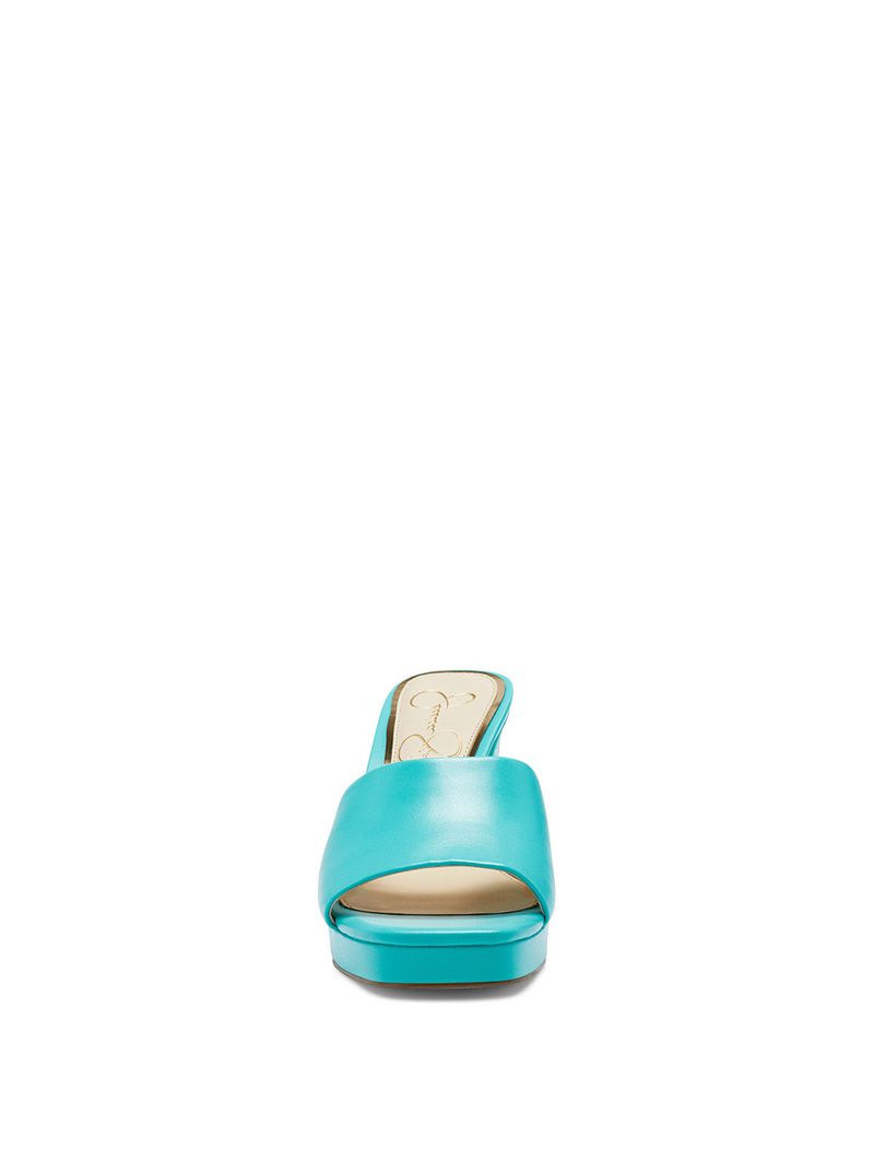 Women's Jessica Simpson Elyzza Slides Light Turquoise | OXMYH-4805