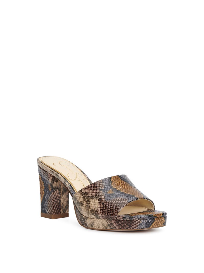 Women's Jessica Simpson Elyzza Slides Snake | CWJDY-1839